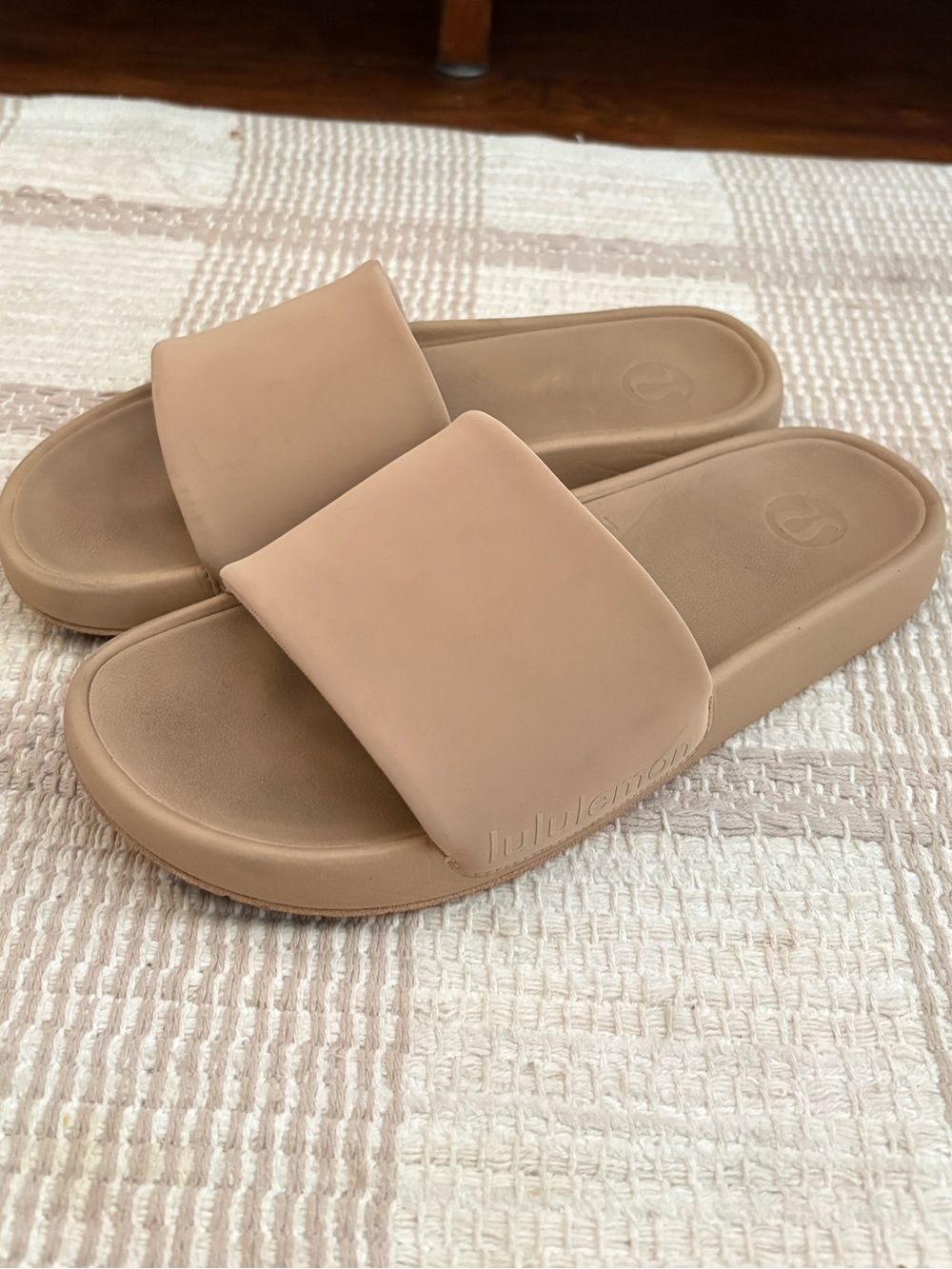 Lululemon Beige Slide Sandals